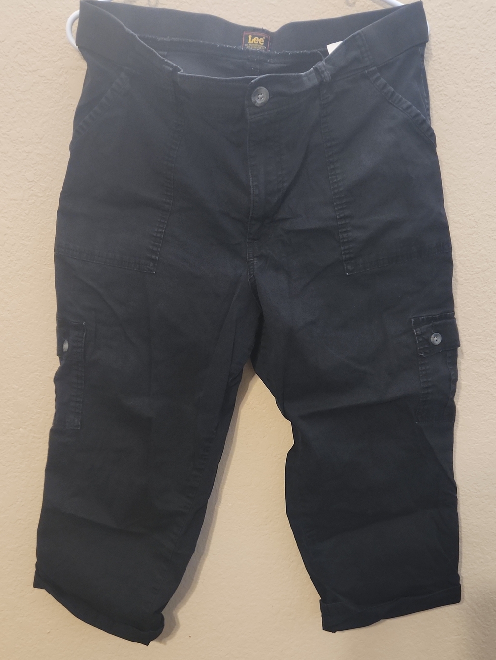 Lee Black Cargo Capris with Utility Pockets
